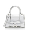 Balenciaga Metallic Calfskin Hourglass XS Top Handle (SHF-jIgLTj)