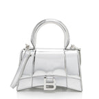 Balenciaga Metallic Calfskin Hourglass XS Top Handle (SHF-jIgLTj)