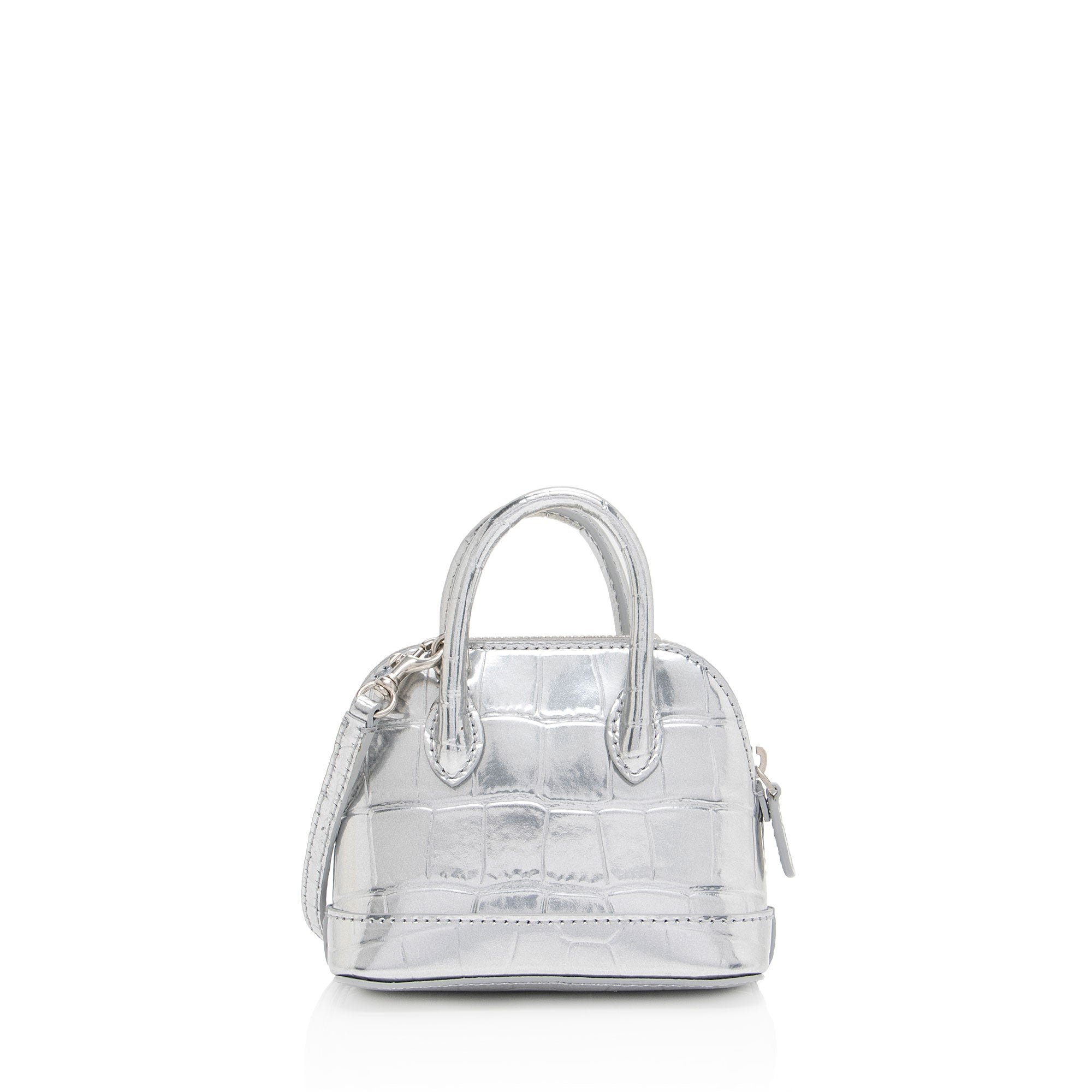 Balenciaga Metallic Croc Embossed Ville Mini Top Handle (SHF-Ayu5RO)