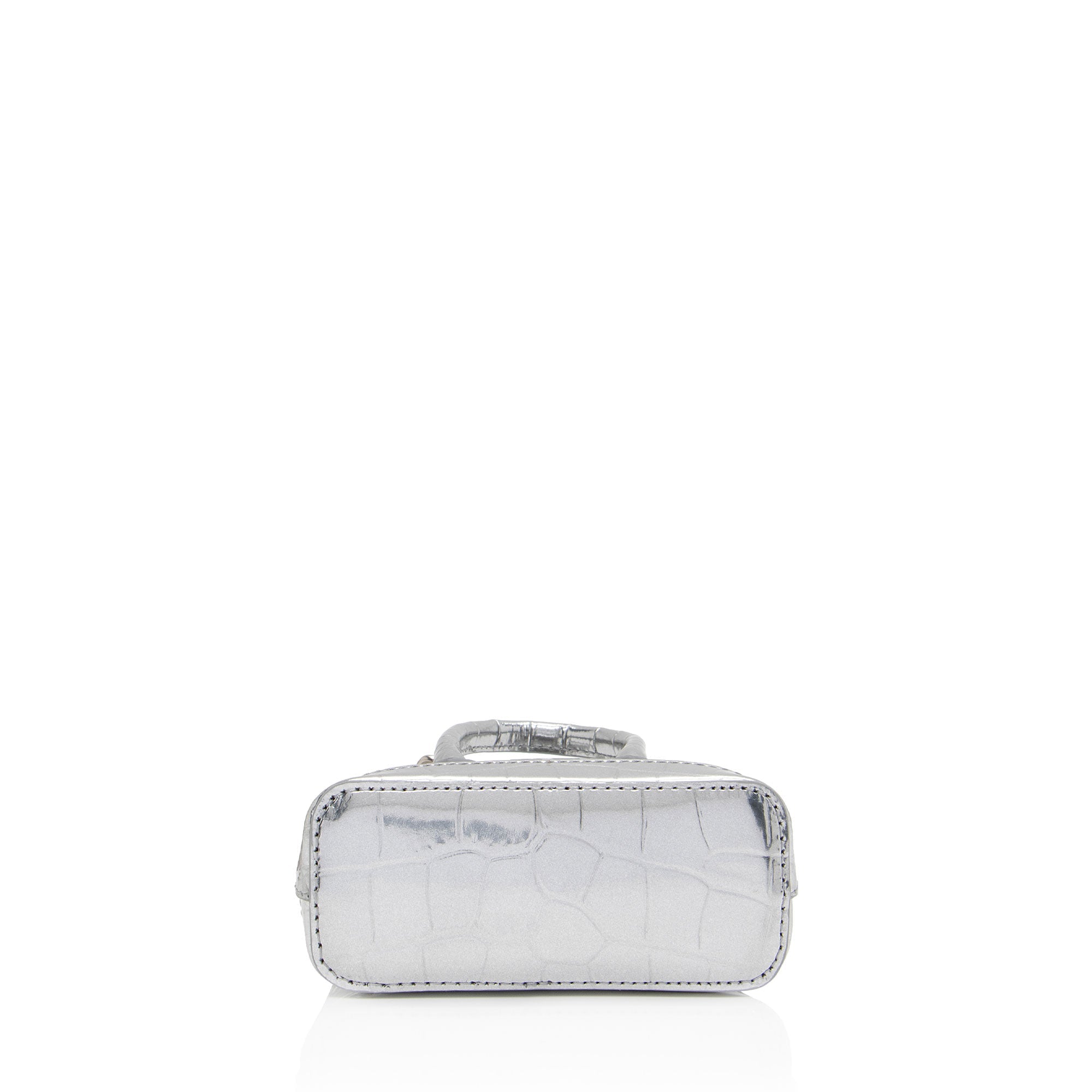 Balenciaga Metallic Croc Embossed Ville Mini Top Handle (SHF-Ayu5RO)