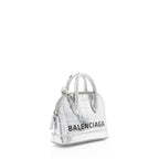 Balenciaga Metallic Croc Embossed Ville Mini Top Handle (SHF-Ayu5RO)
