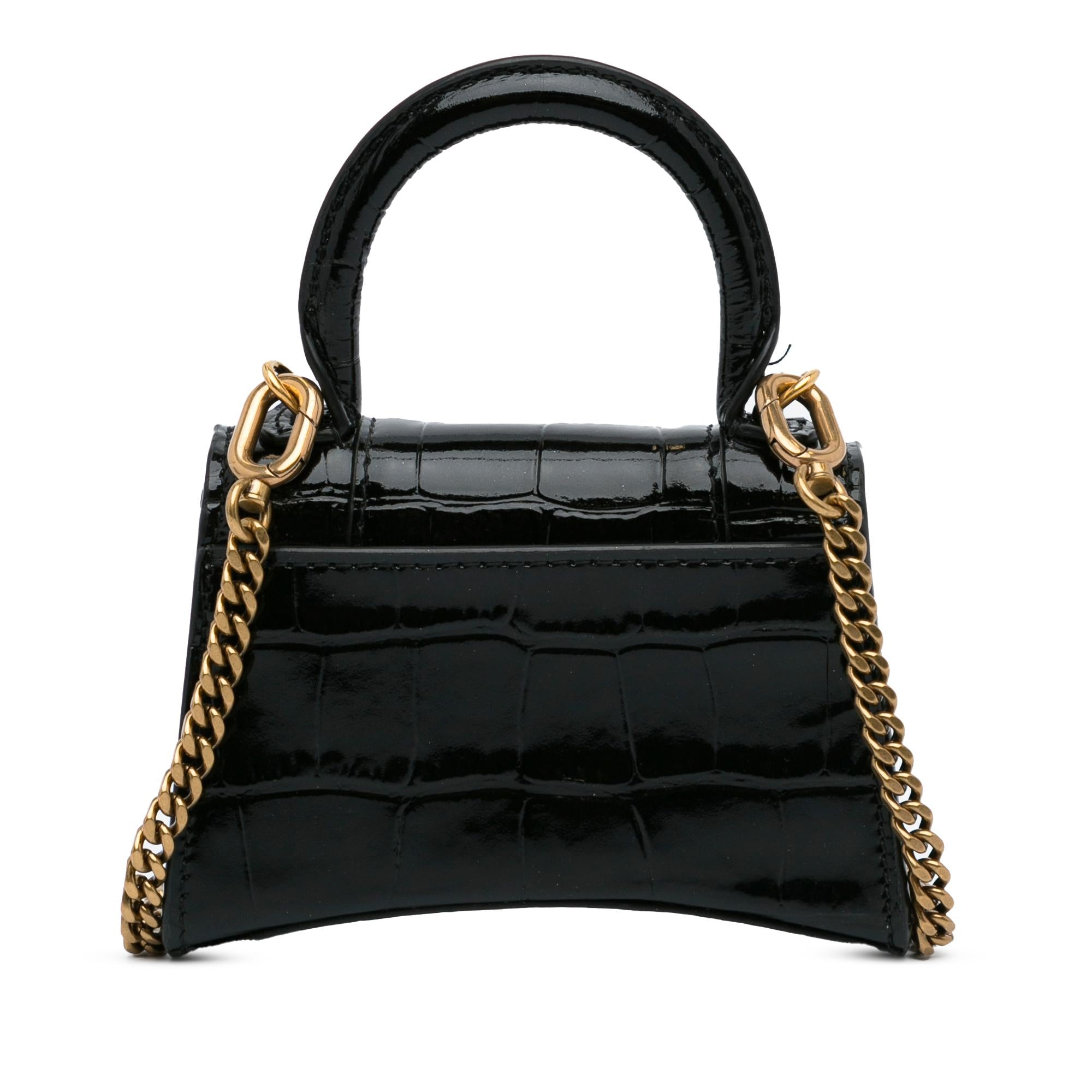 Balenciaga Mini Embossed Leather Hourglass (SHG-9K7ahx)