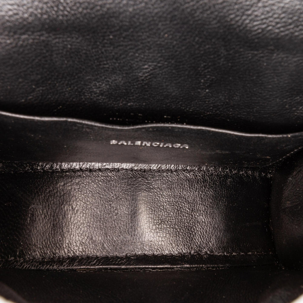 Balenciaga Mini Glitter Hourglass Satchel (SHG-4PU6FB)