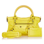 Balenciaga Motocross Classic City Lambskin Leather Satchel (SHG-26047)