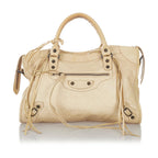 Balenciaga Motocross Classic City Lambskin Leather Satchel (SHG-26903)