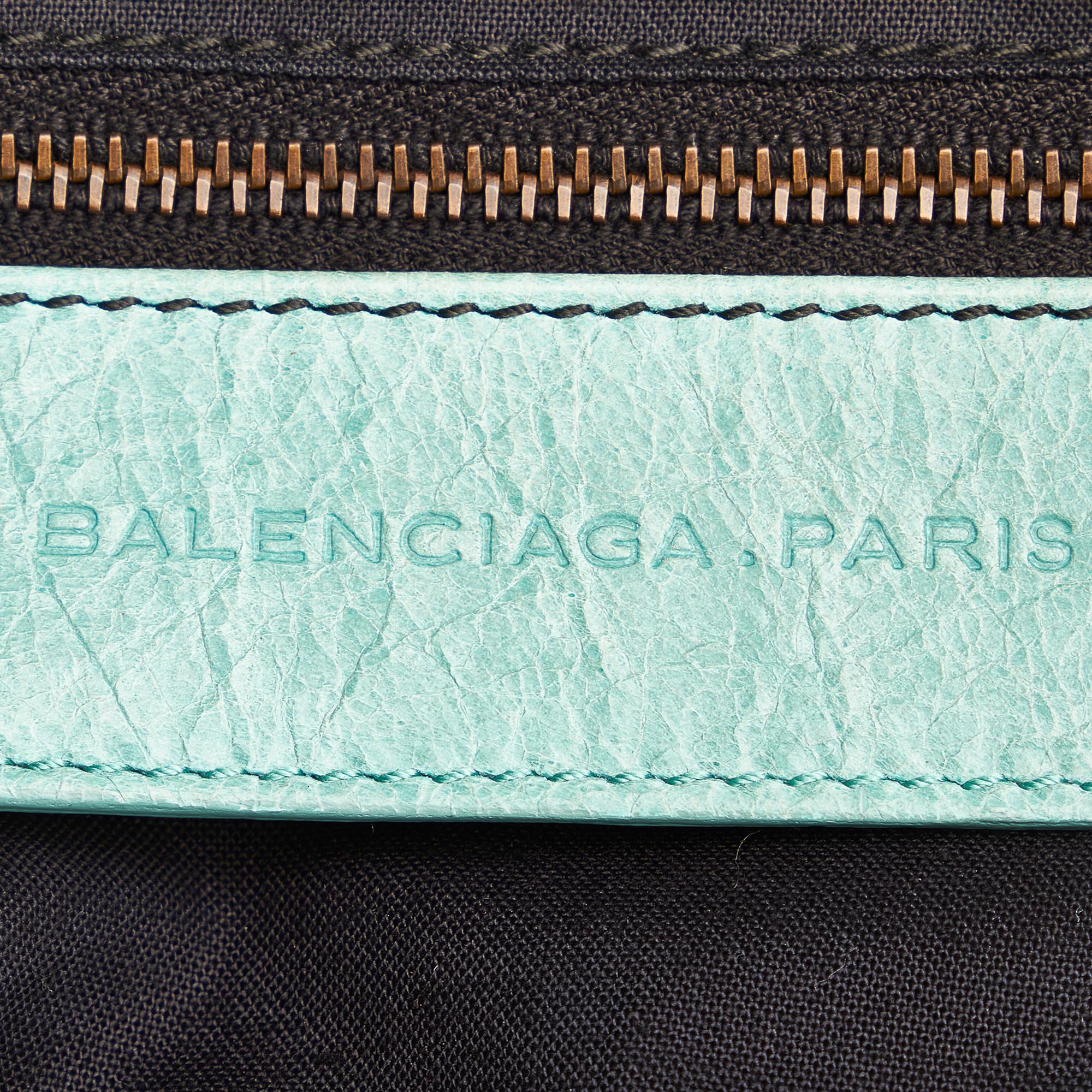 Balenciaga Motocross Classic City Lambskin Leather Satchel (SHG-27386)