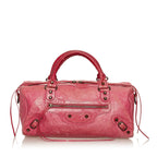 Balenciaga Motocross Classic City Lambskin Leather Satchel (SHG-29314)