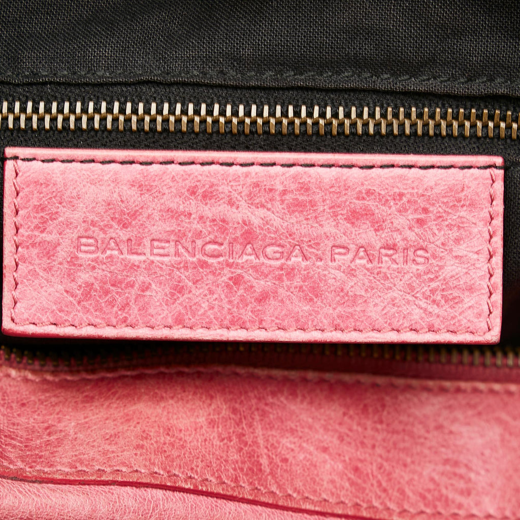 Balenciaga Motocross Classic City Lambskin Leather Satchel (SHG-29314)