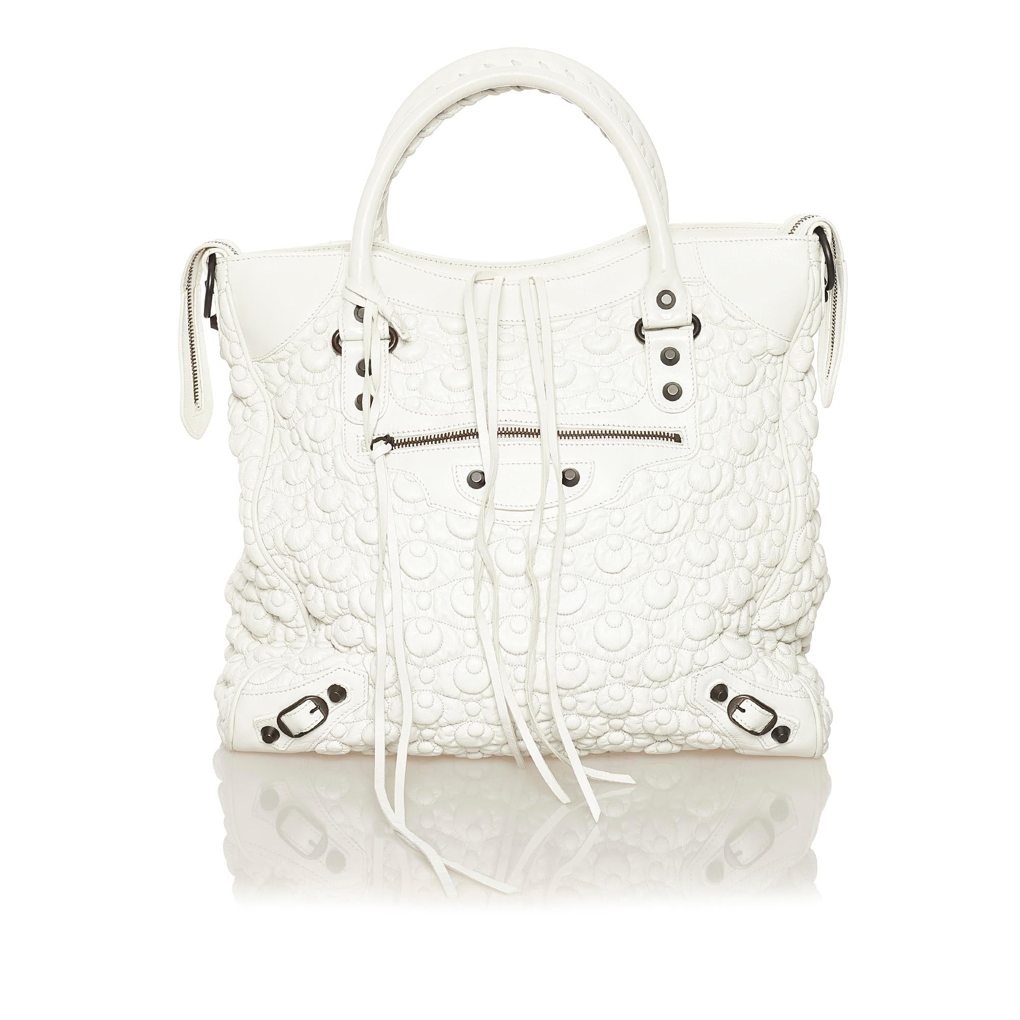 Balenciaga Motocross Classic City Matelasse Leather Handbag (SHG-34341)