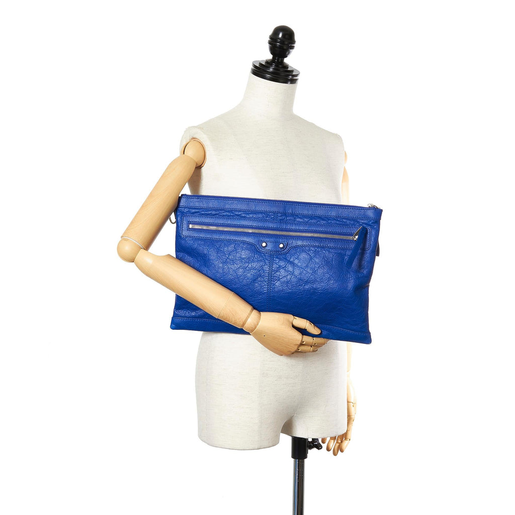 Balenciaga Motocross Classic Clip L Clutch Bag (SHG-26626)
