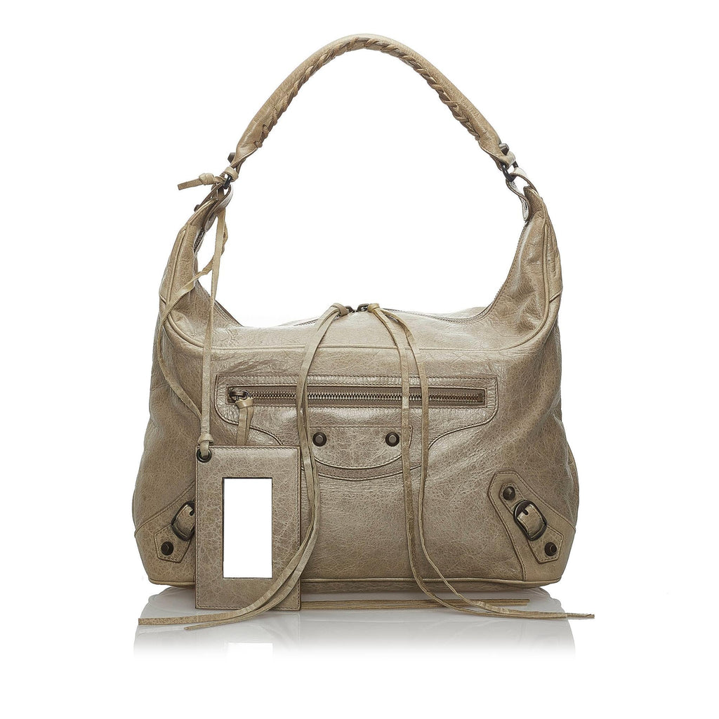 Balenciaga Motocross Classic Day Leather Hobo (SHG-33963)
