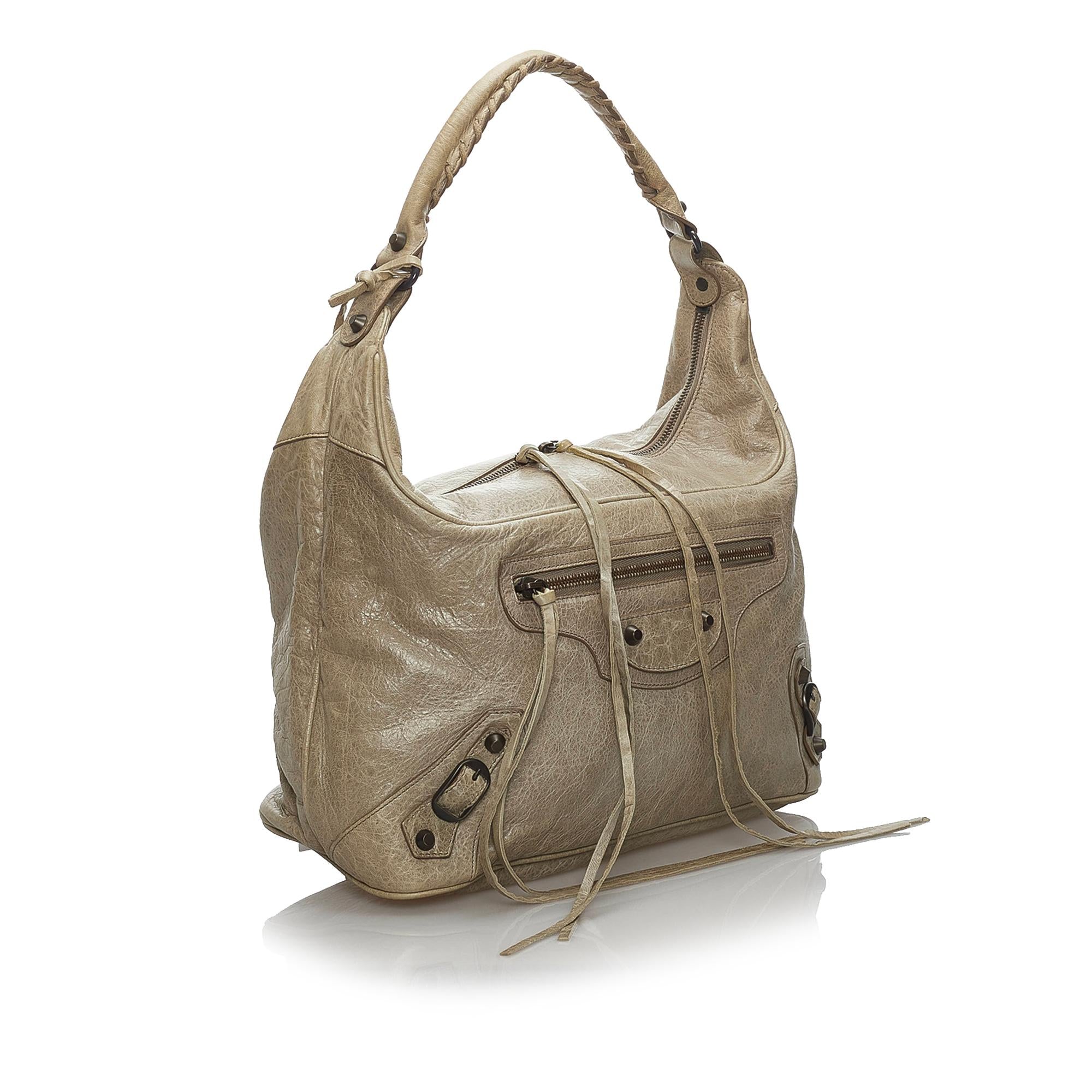 Balenciaga Motocross Classic Day Leather Hobo (SHG-33963)