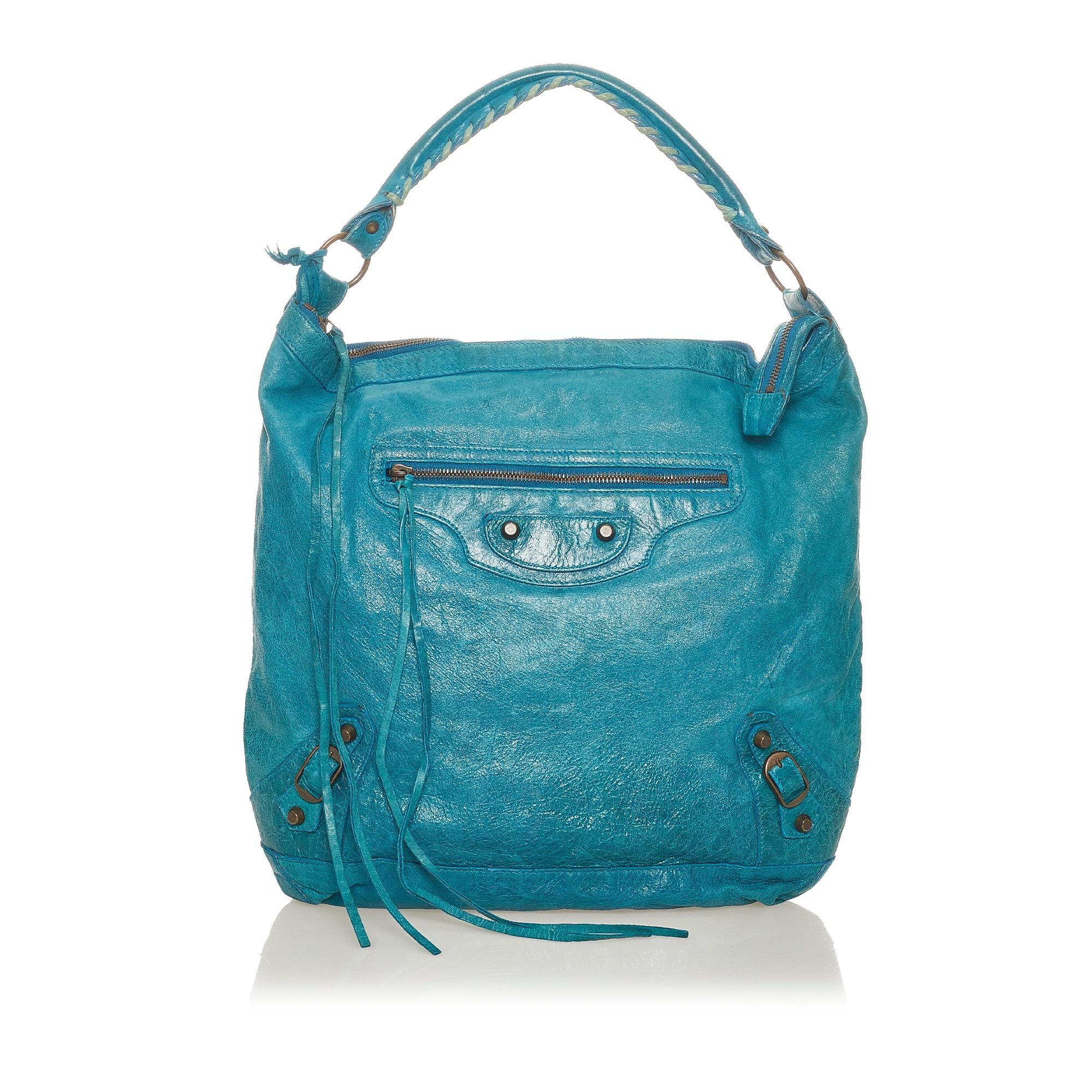 Balenciaga Motocross Classic Day Leather Shoulder Bag (SHG-27287)