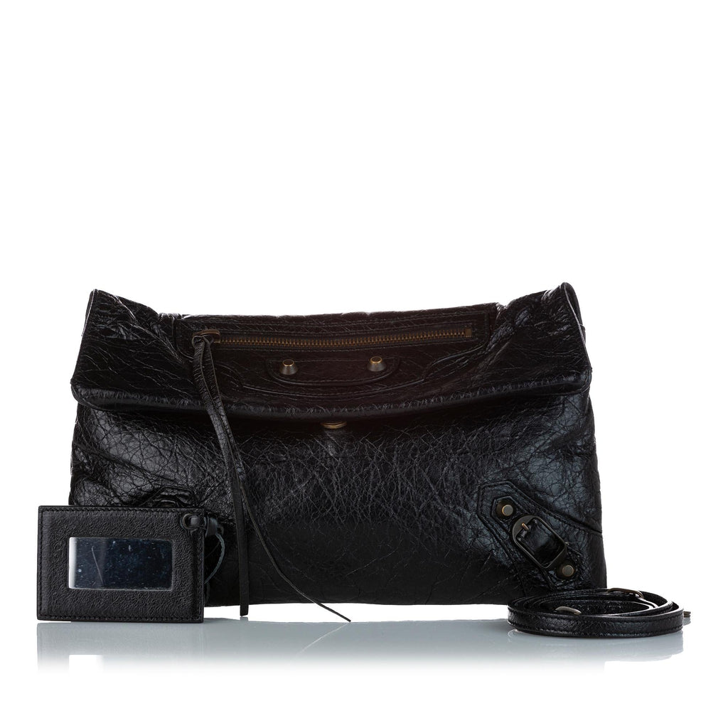 Balenciaga Motocross Classic Envelope Lambskin Leather Crossbody Bag (SHG-26683)