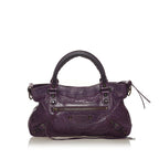 Balenciaga Motocross Classic First Lambskin Leather Satchel (SHG-27480)