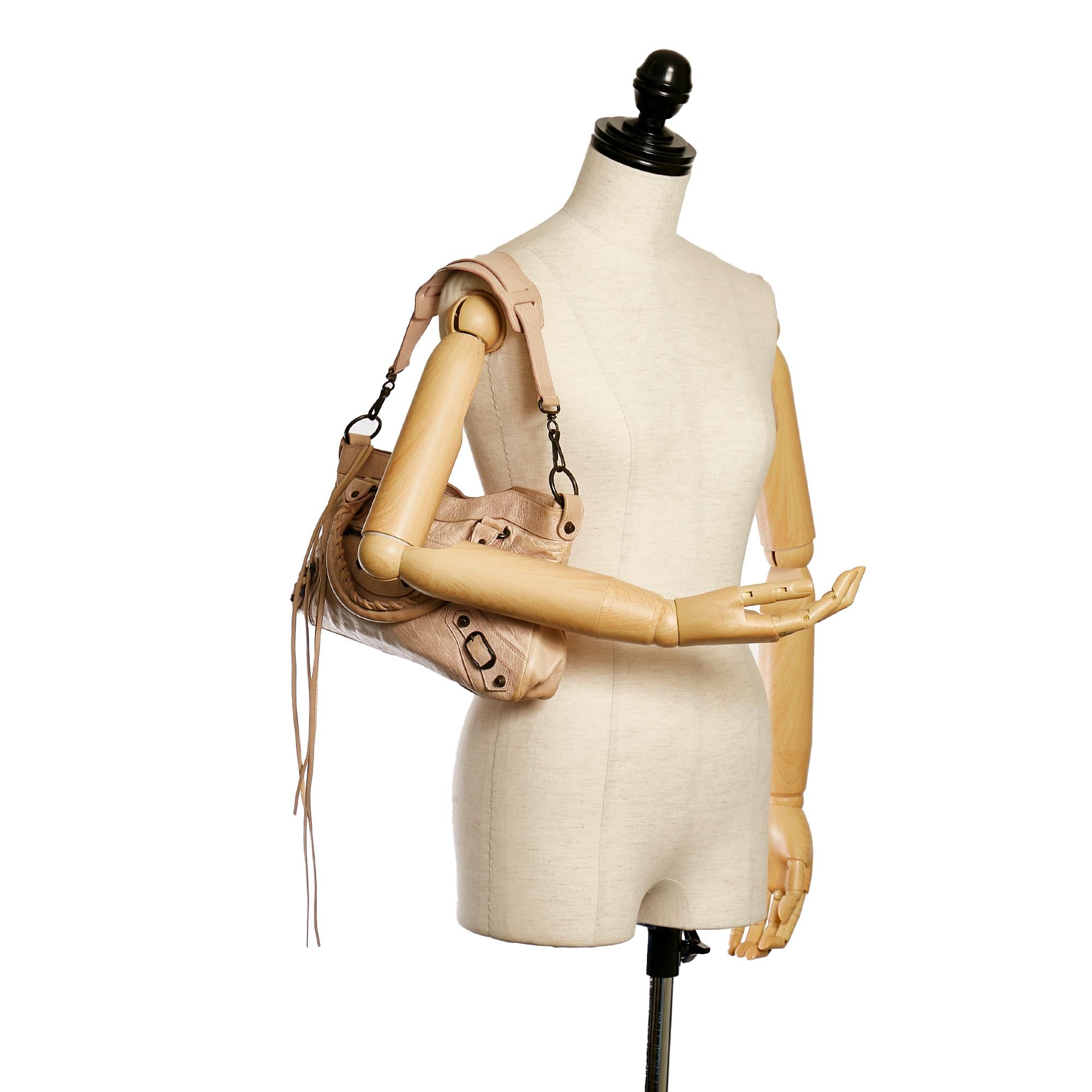 Balenciaga Motocross Classic First Lambskin Leather Satchel (SHG-33550)