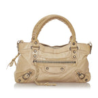 Balenciaga Motocross Classic First Lambskin Leather Satchel (SHG-34047)