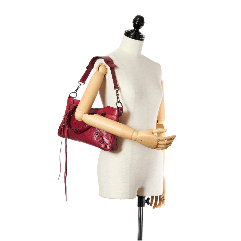 Balenciaga Motocross Classic First Leather Satchel (SHG-22045)