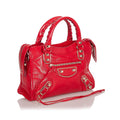 Balenciaga Motocross Classic Metallic Edge Mini City Satchel (SHG-26583)