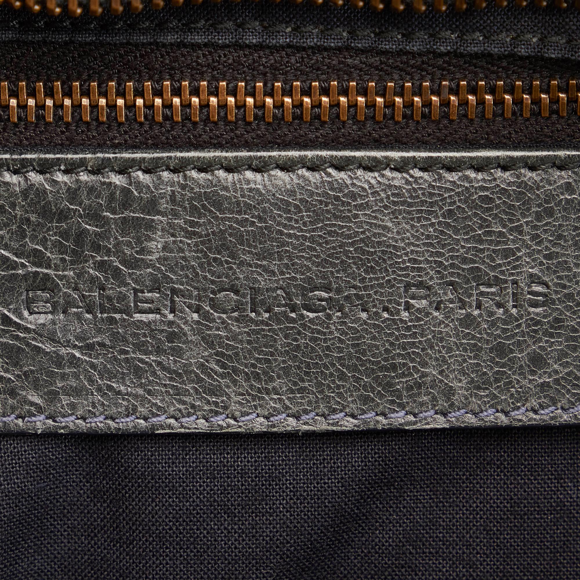 Balenciaga Motocross Classic Part Time Lambskin Leather Satchel (SHG-27855)