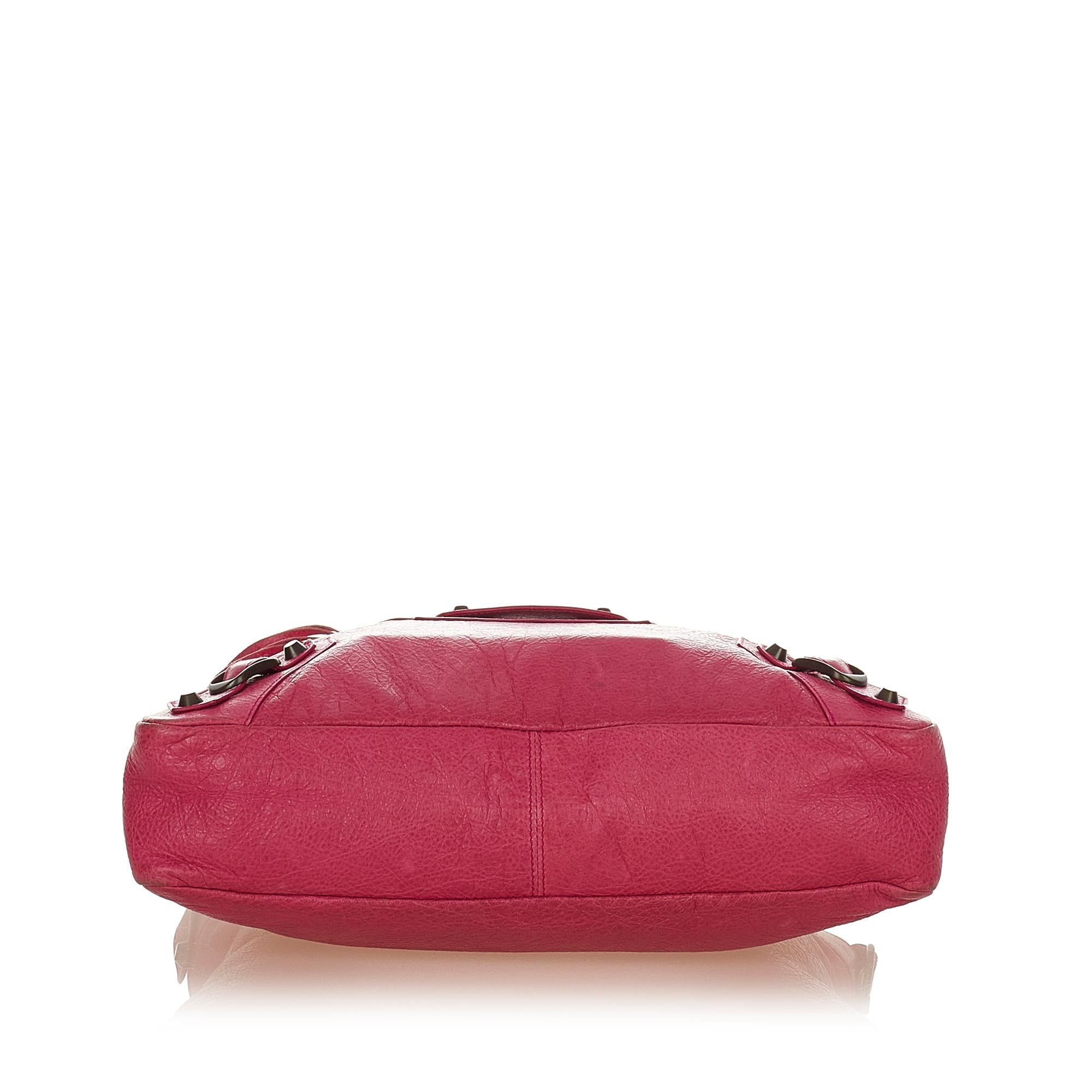 Balenciaga Motocross Classic Town Leather Satchel (SHG-25930)