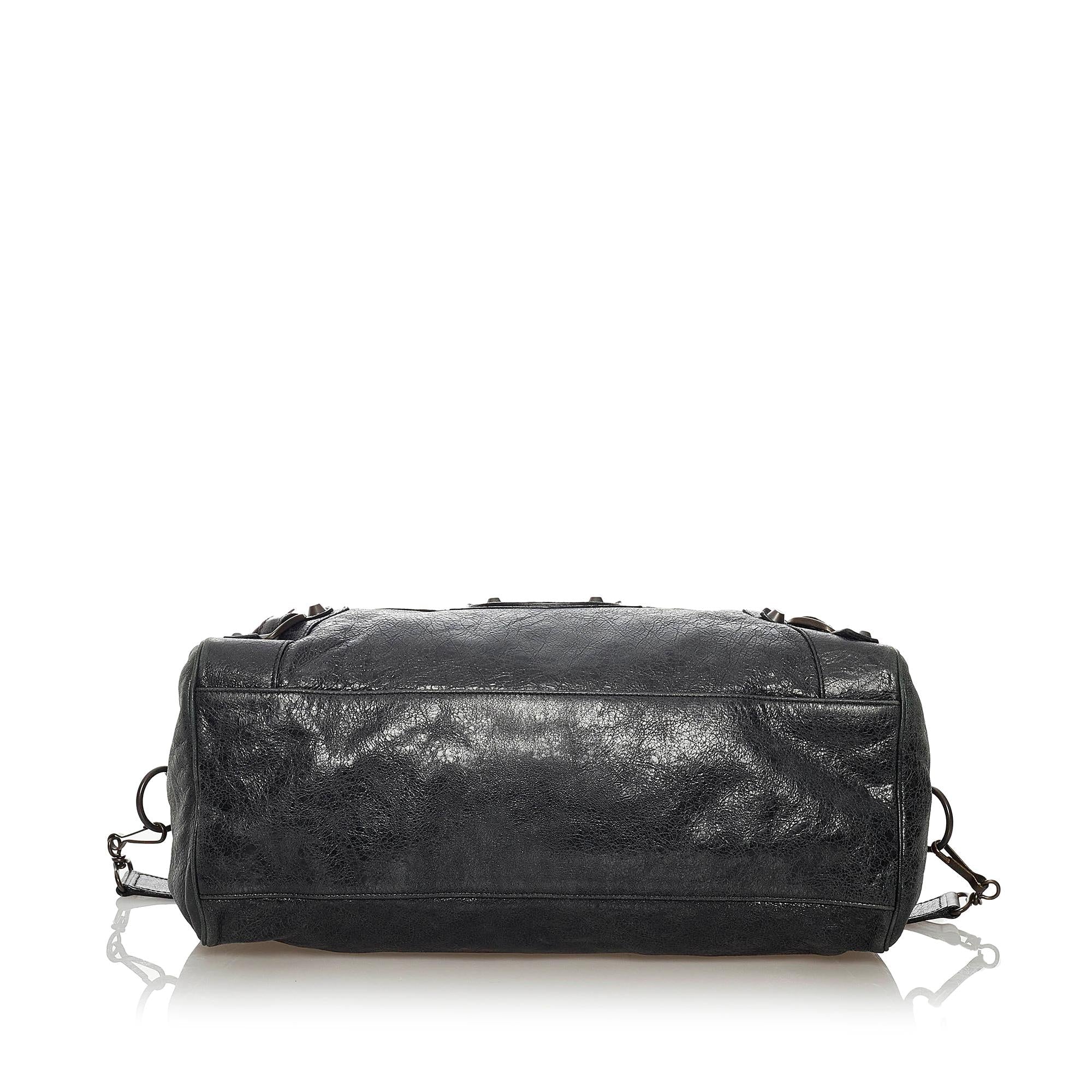 Balenciaga Motocross Classic Twiggy Leather Satchel (SHG-29211)