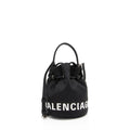 Balenciaga Recycled Nylon Logo Wheel XS Bucket Bag