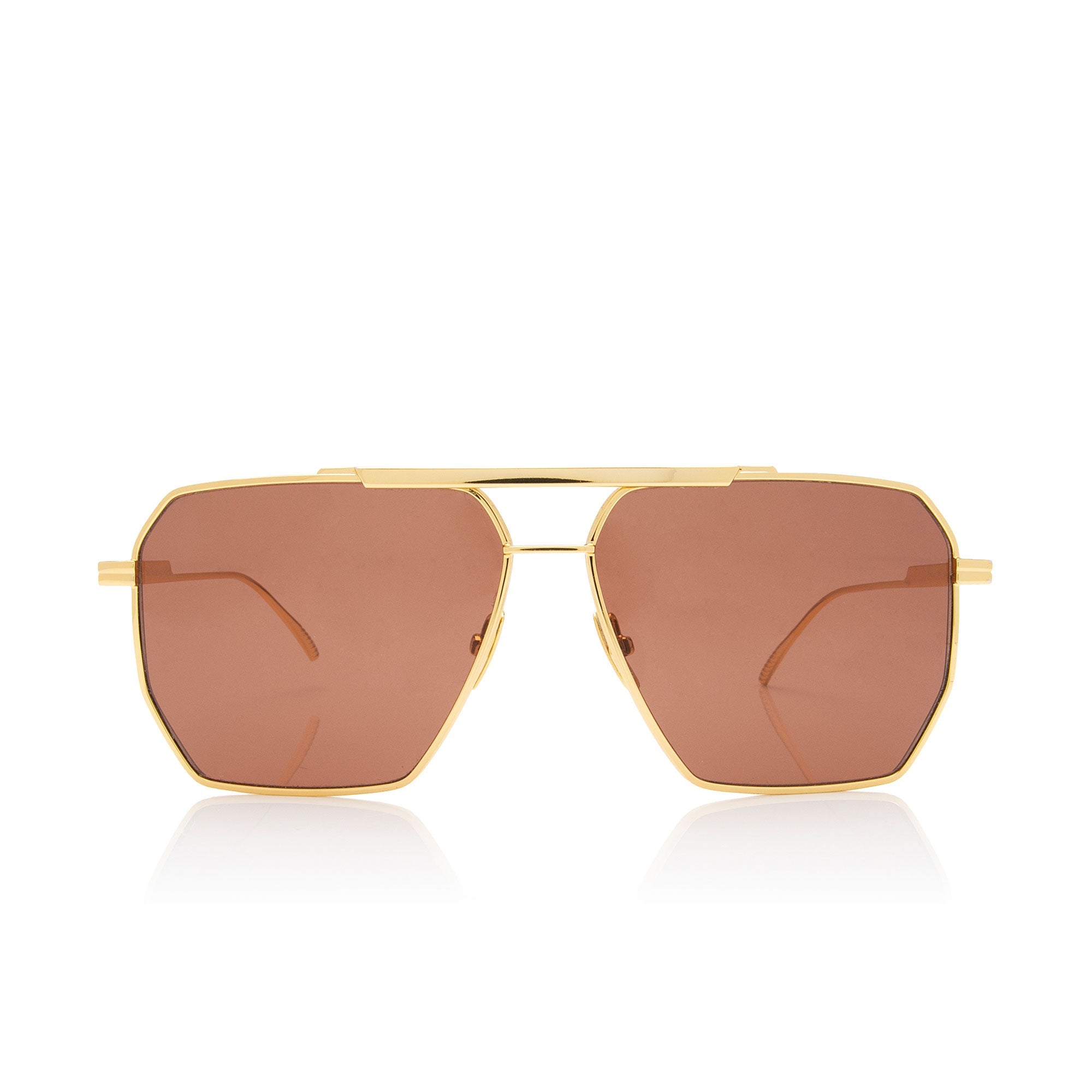 Bottega Veneta Angular Aviator Sunglasses (SHF-hCvvAD)