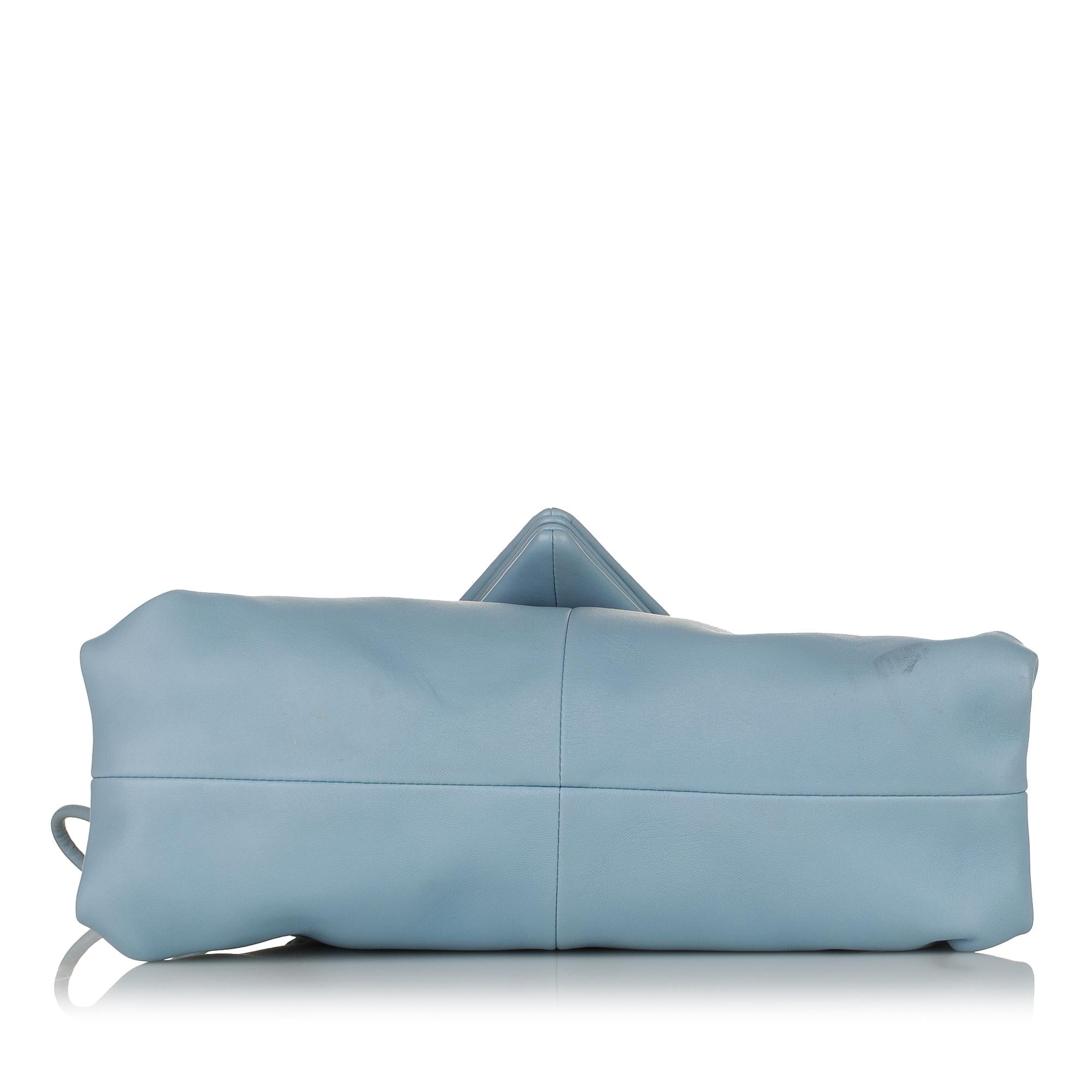 Bottega Veneta BV Trine Angular Leather Clutch Bag (SHG-33174)