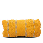 Bottega Veneta Embossed Leather Stitched Cosmetic Pouch