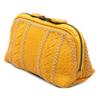 Bottega Veneta Embossed Leather Stitched Cosmetic Pouch