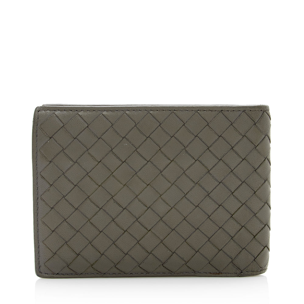 Bottega Veneta Intrecciato Leather Bi-Fold Wallet (SHF-20930)