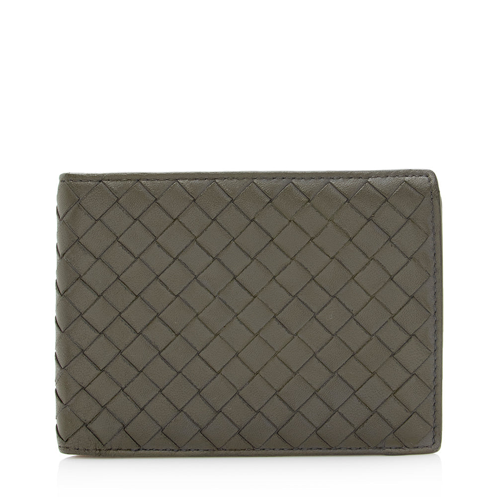 Bottega Veneta Intrecciato Leather Bi-Fold Wallet (SHF-20930)