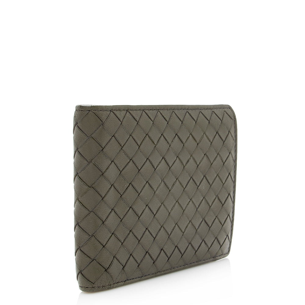Bottega Veneta Intrecciato Leather Bi-Fold Wallet (SHF-20930)