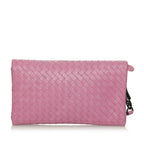 Bottega Veneta Intrecciato Leather Clutch Bag (SHG-28567)