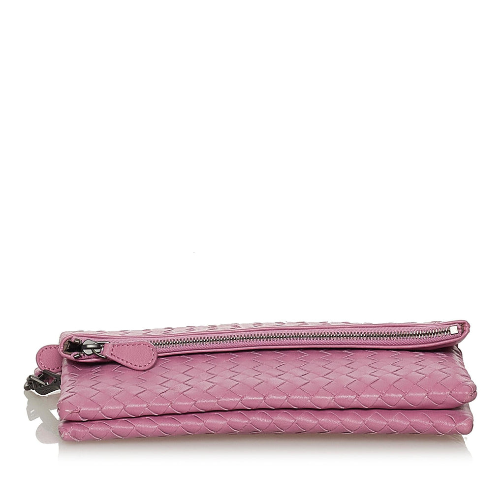 Bottega Veneta Intrecciato Leather Clutch Bag (SHG-28567)