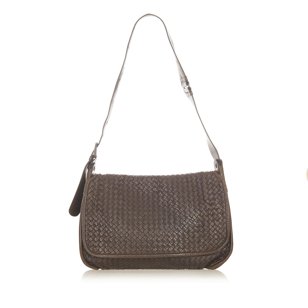 Bottega Veneta Intrecciato Leather Crossbody Bag (SHG-19828)