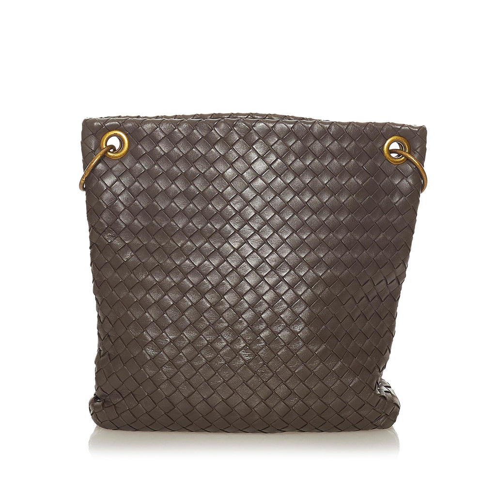 Bottega Veneta Intrecciato Leather Crossbody Bag (SHG-27382)