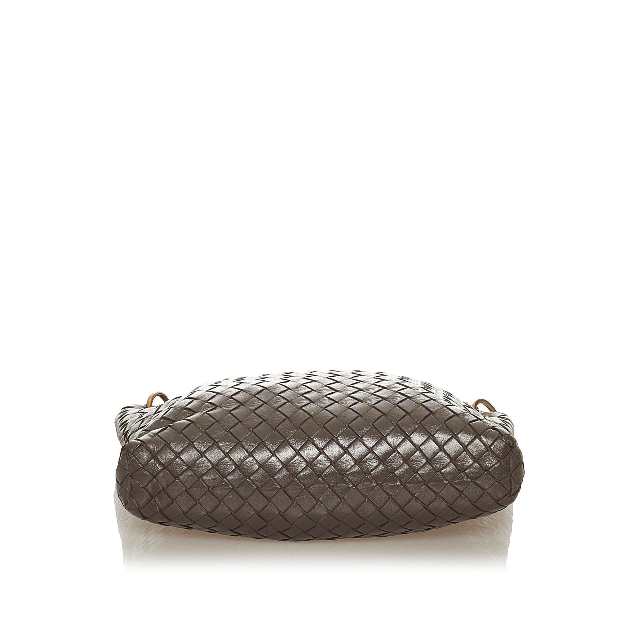 Bottega Veneta Intrecciato Leather Crossbody Bag (SHG-27382)