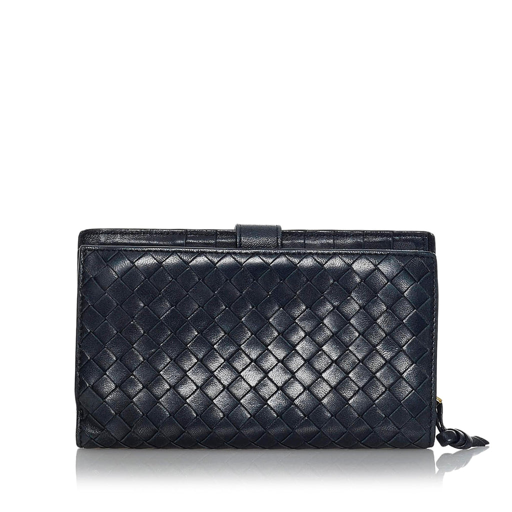 Bottega Veneta Intrecciato Leather Long Wallet (SHG-34987)