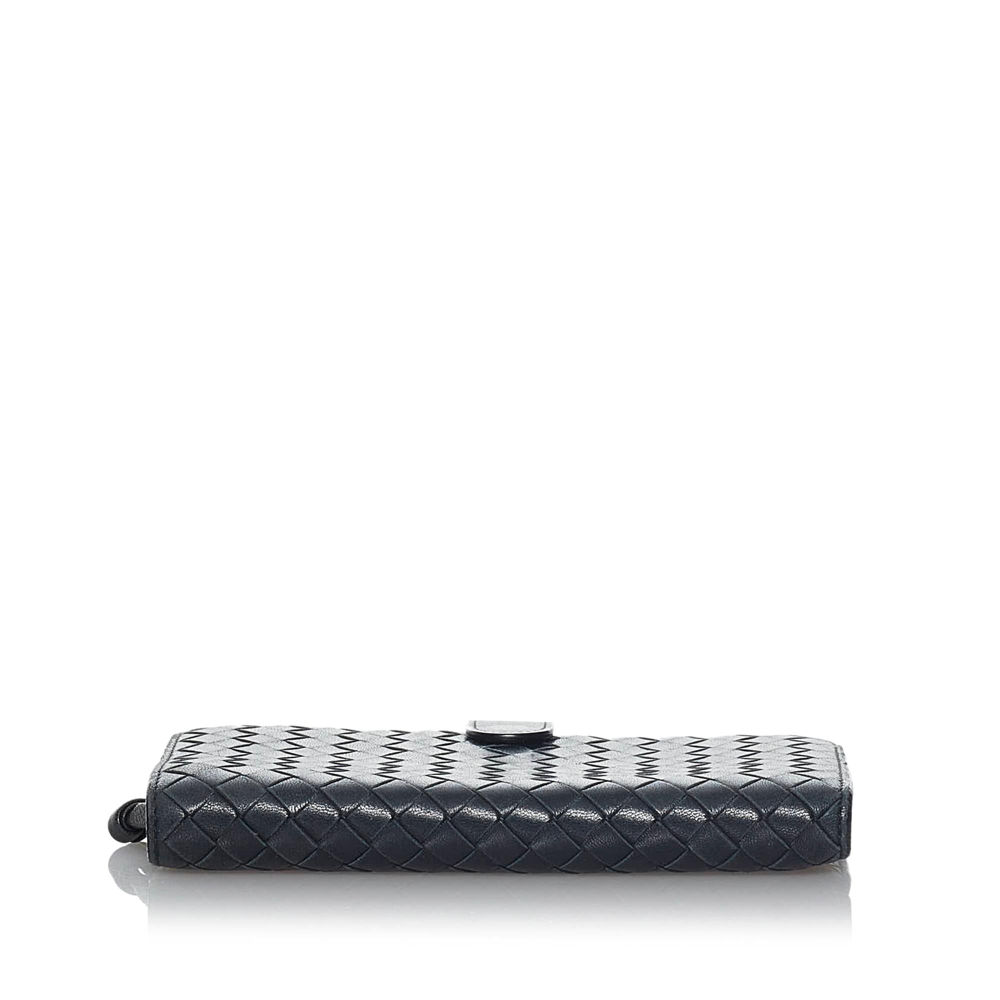 Bottega Veneta Intrecciato Leather Long Wallet (SHG-34987)