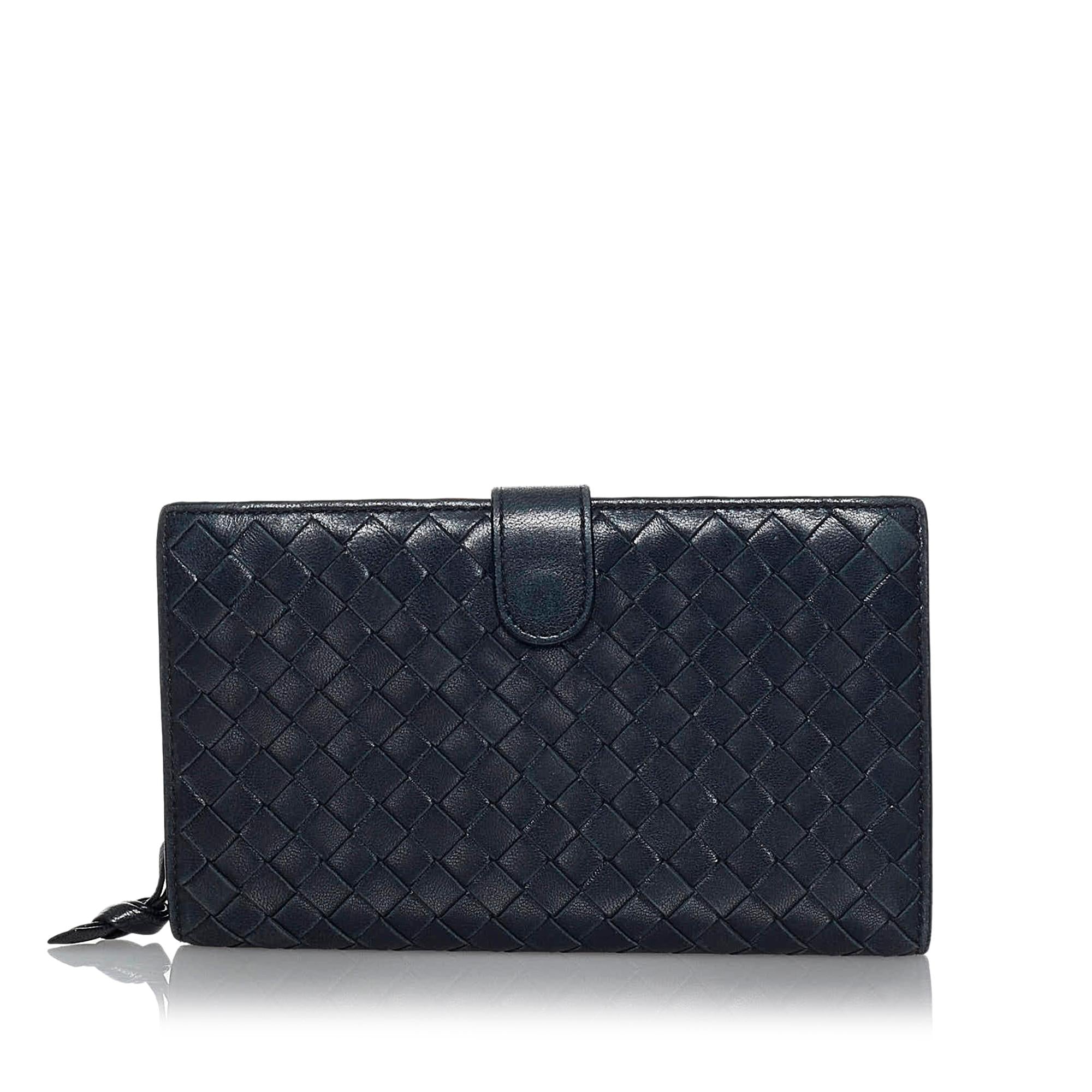 Bottega Veneta Intrecciato Leather Long Wallet (SHG-34987)