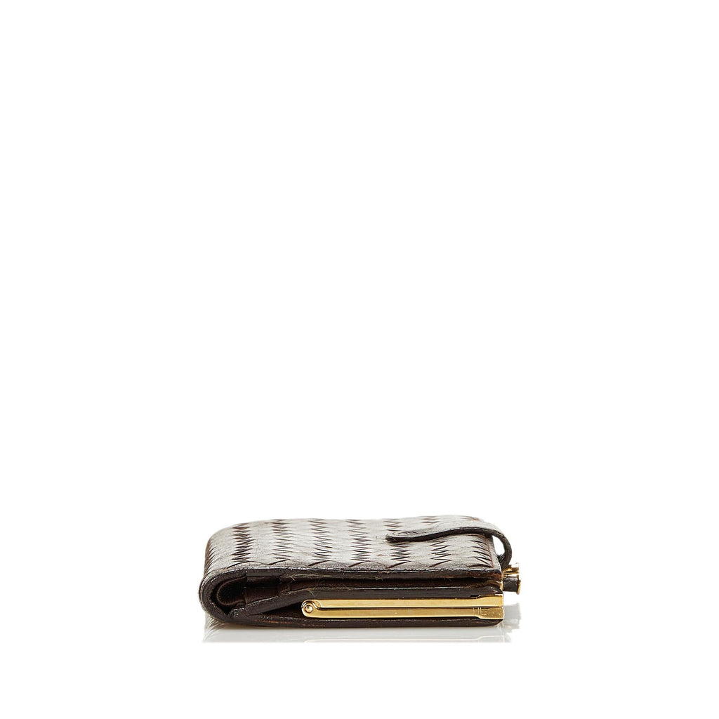 Bottega Veneta Intrecciato Leather Long Wallet (SHG-35975)