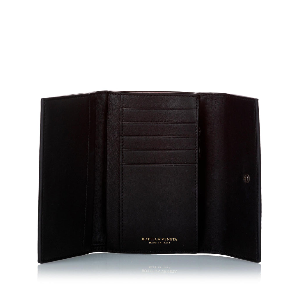 Bottega Veneta Intrecciato Leather Wallet (SHG-dyRJeM)