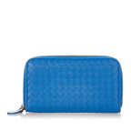 Bottega Veneta Intrecciato Leather Zip Around Wallet (SHG-23981)