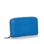 Bottega Veneta Intrecciato Leather Zip Around Wallet (SHG-23981)