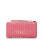 Bottega Veneta Intrecciato Leather Zip Around Wallet (SHG-32699)