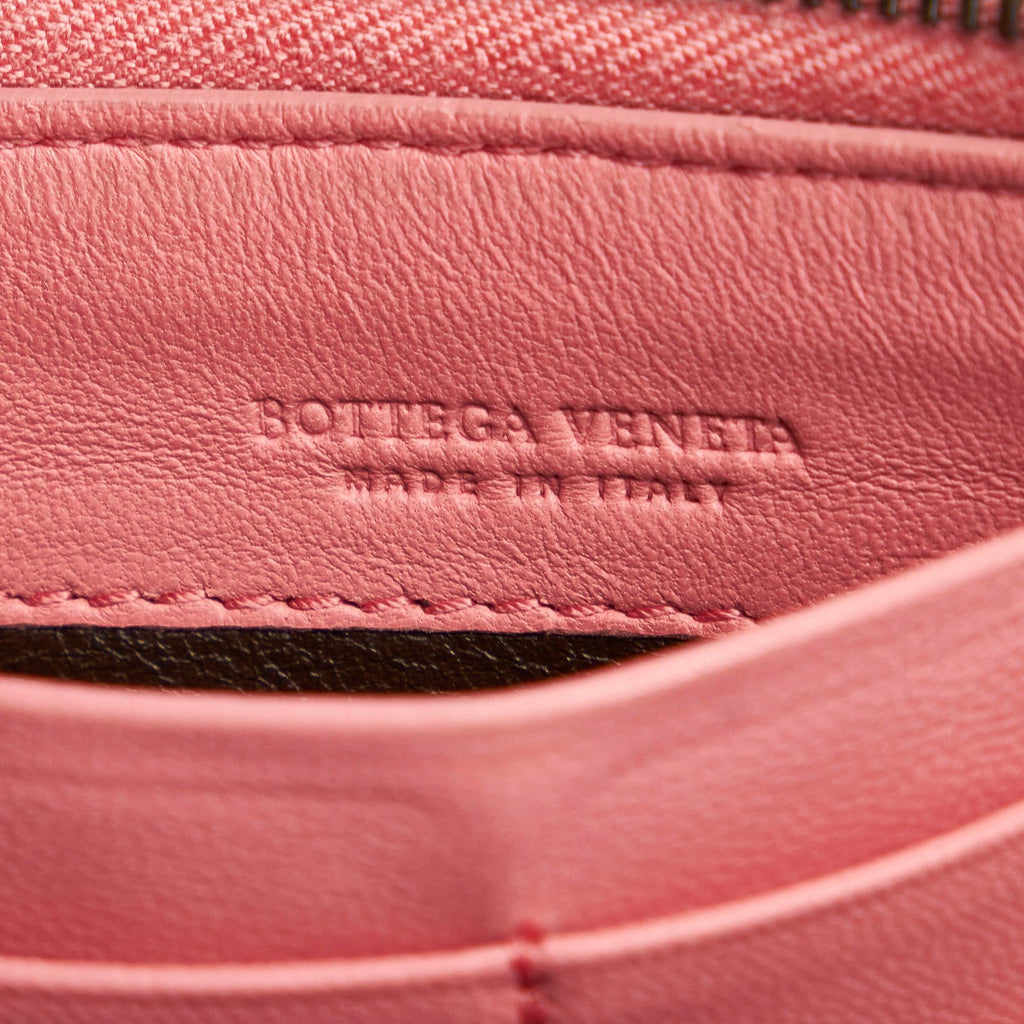Bottega Veneta Intrecciato Leather Zip Around Wallet (SHG-32699)