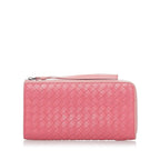 Bottega Veneta Intrecciato Leather Zip Around Wallet (SHG-32699)