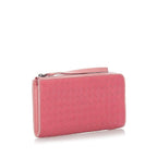 Bottega Veneta Intrecciato Leather Zip Around Wallet (SHG-32699)
